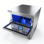 GM-120 Blue Light Ice Machine, 55KG/24H Cube Ice Maker, 30KG Storage Capacity, 220V/400W, 600*700*800mm - 图片 3
